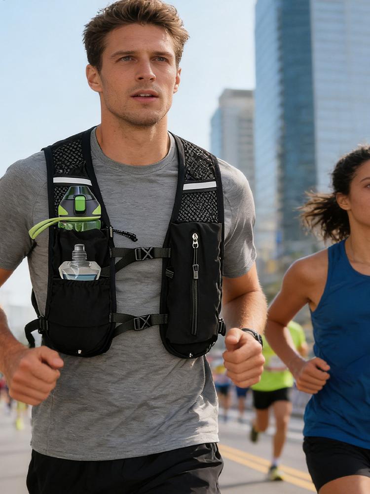 Reflective Cycling Vest - Running Vest Reflective Breathable Chest Pack
