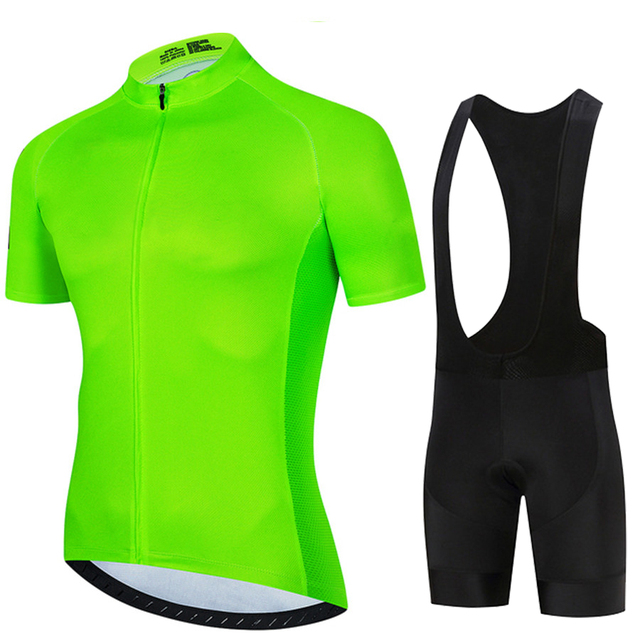 Cycling Gear Outfit - Fluorescent Green 2024 Solid color Men