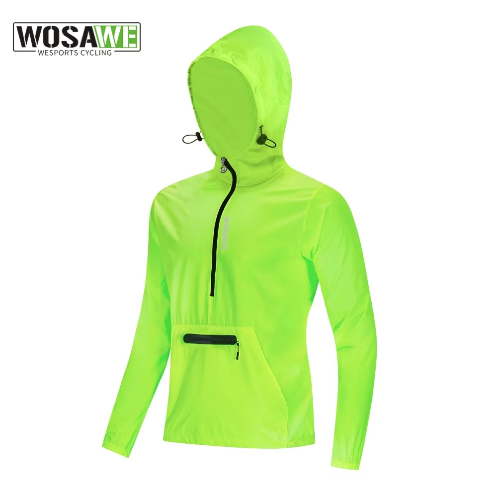 Cycling Gear Rain - WOSAWE Winproof Running Jackets Hooded Caps