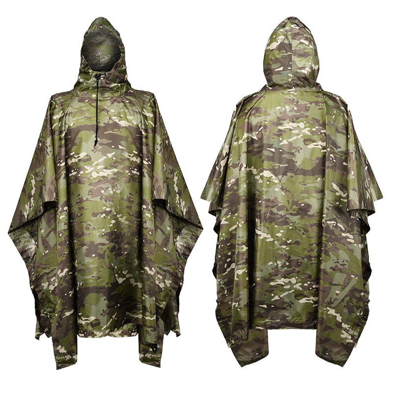 Cycling Gear Rain - Rain Coat Camouflage Tactical Poncho PVC