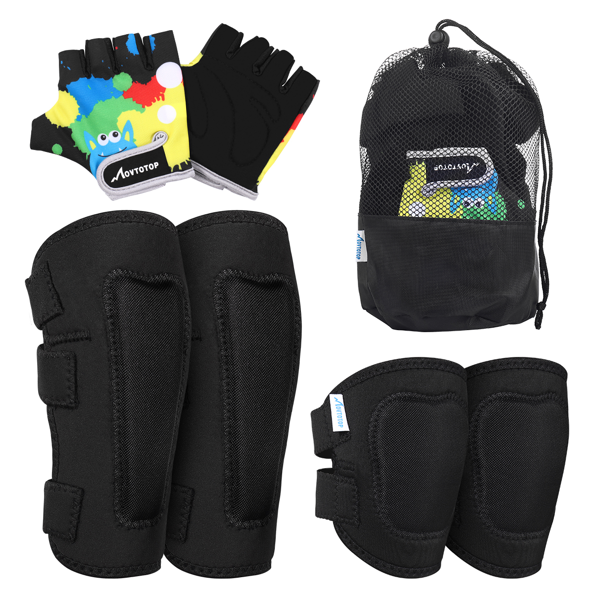 Cycling Protective Gear Kids - MOVTOTOP Protective Gear Set Kids Sports