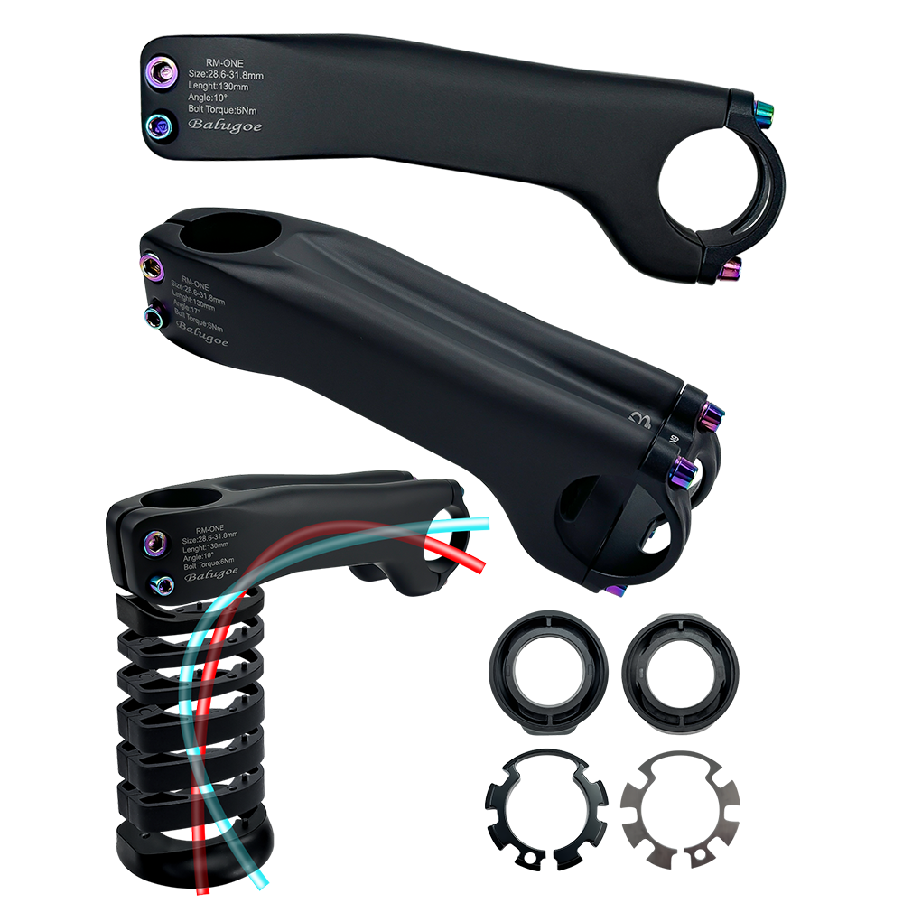 Bike Stem Riser - BALUGOE Carbon Fiber Internal Wiring Road