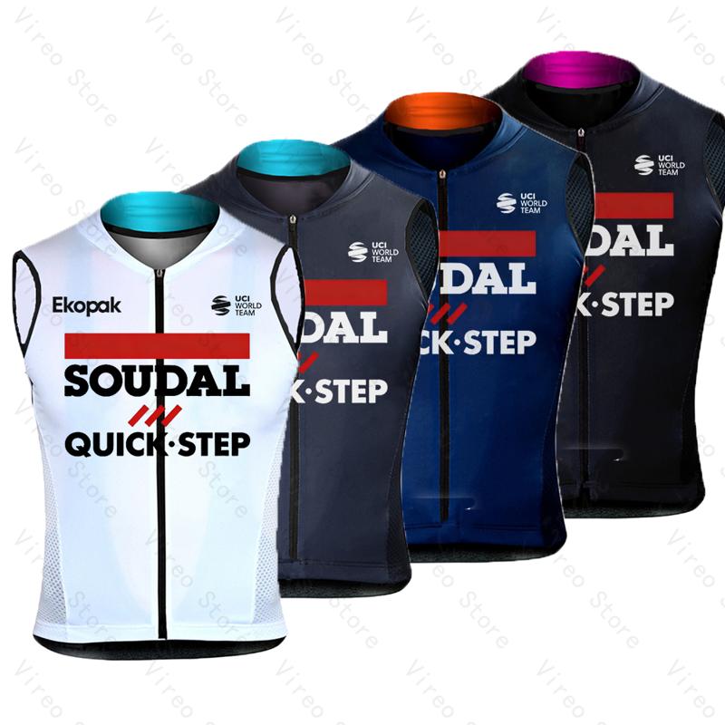 Reflective Cycling Vest - Soudal Quick-Step Cycling Vest Summer Windproof