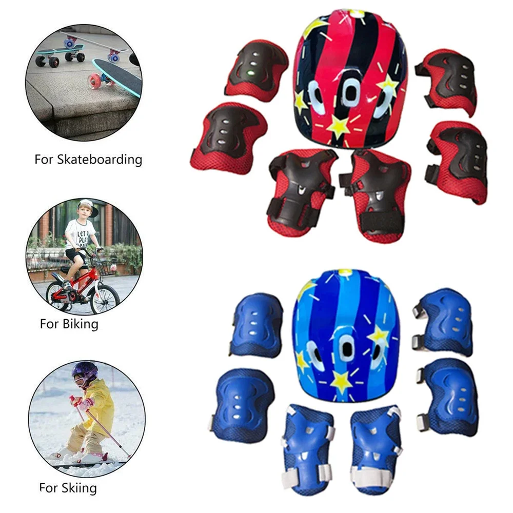 Adjustable Kids Helmet and Kne - Cycling Protective Gear Kids avaliação e preço