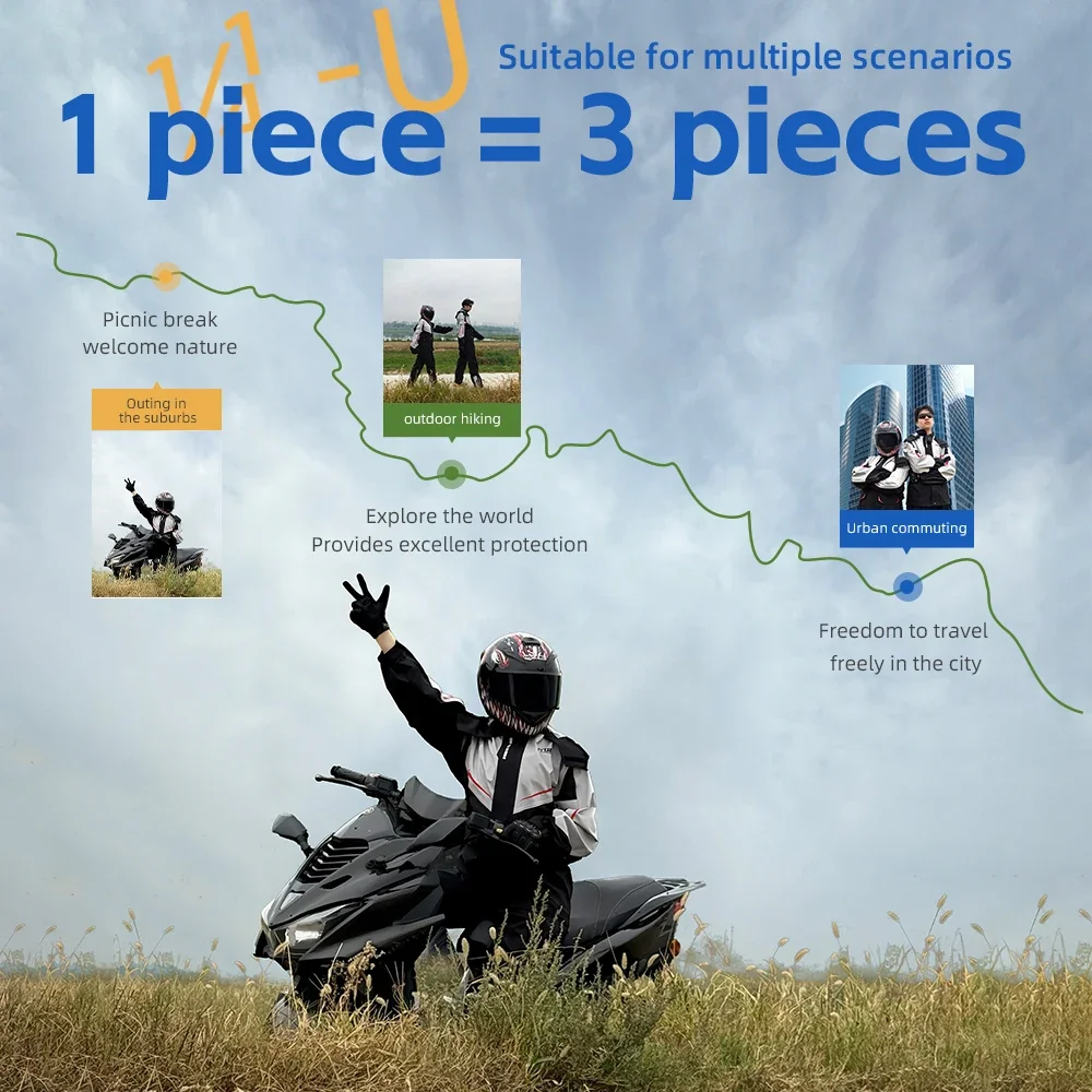 Men's and Women's Motorcycle R - Cycling Gear Rain avaliação e preço
