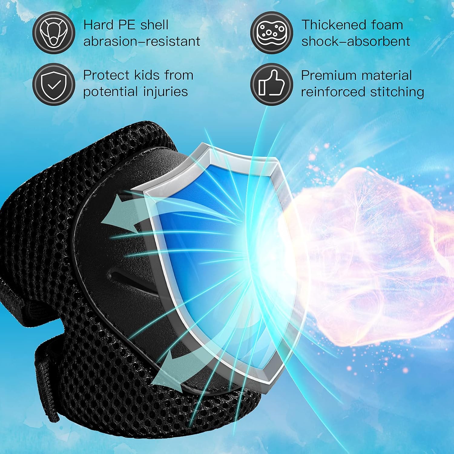 6PCS Kids Protective Gear Set  - Cycling Protective Gear Kids avaliação e preço