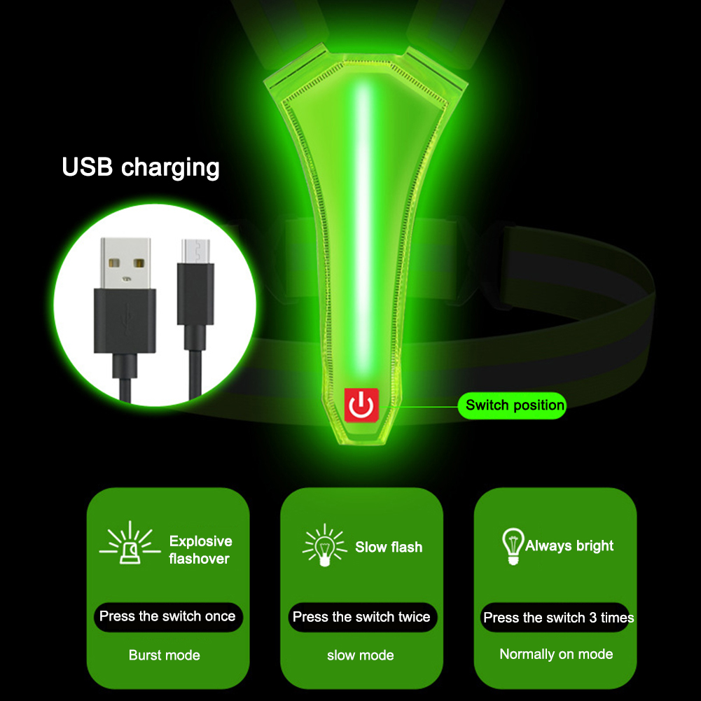 LED Running Vest USB Rechargea - Reflective Cycling Vest avaliação e preço