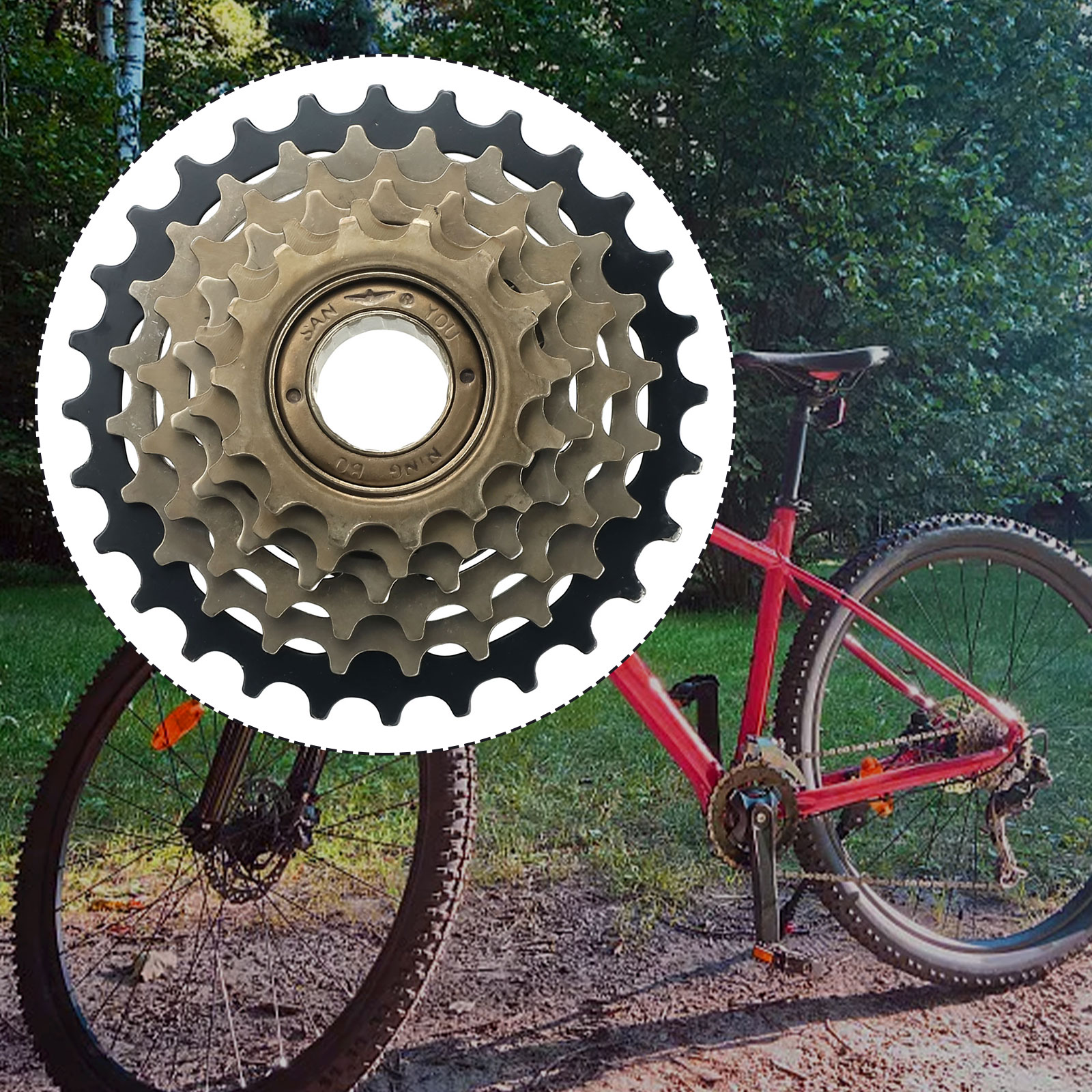 1pc Bike Screw On Freewheel 6  - Cycling Gear Parts avaliação e preço