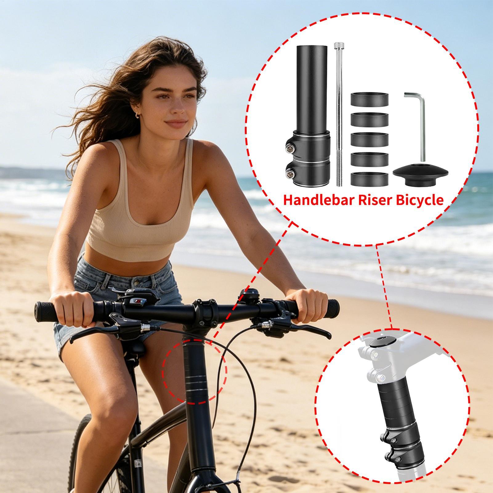 Handlebar Risers Adjustable Al - Bike Stem Riser avaliação e preço