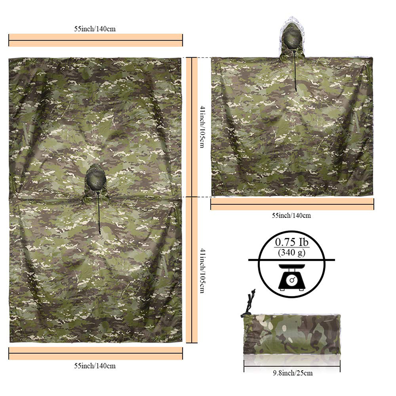 Rain Coat Camouflage Tactical  - Cycling Gear Rain avaliação e preço