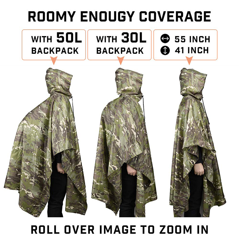 Rain Coat Camouflage Tactical  - Cycling Gear Rain avaliação e preço