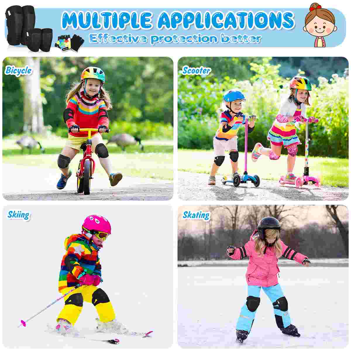 MOVTOTOP Protective Gear Set K - Cycling Protective Gear Kids avaliação e preço