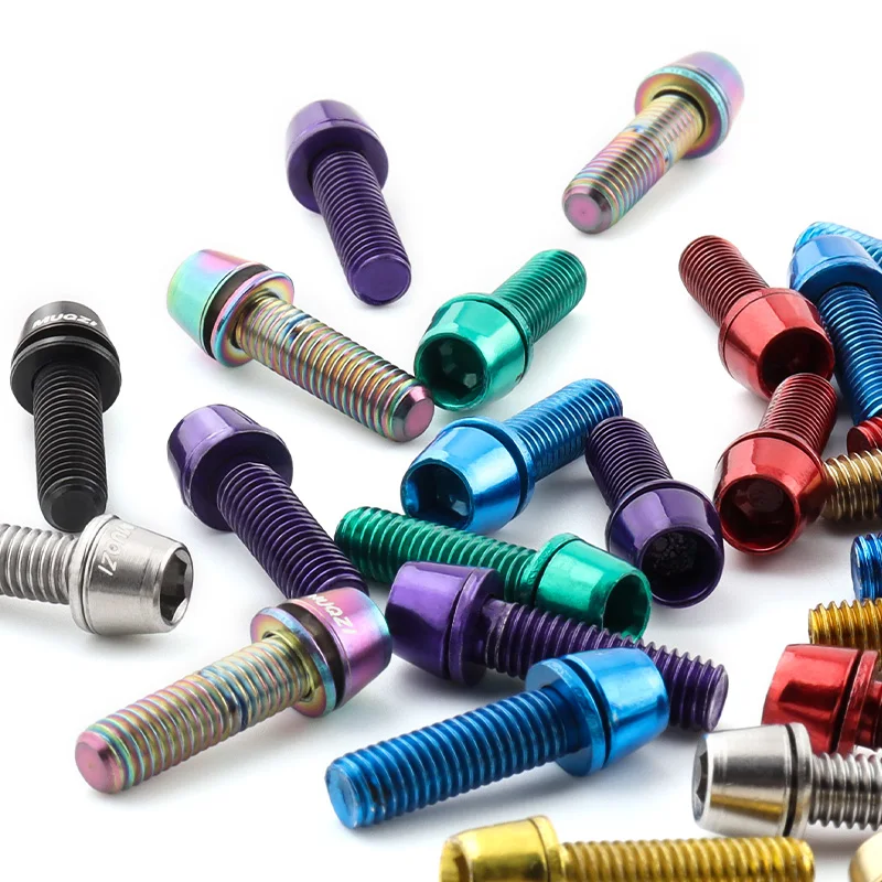 MUQZI 6pcs Stem Bolts M5x17mm  - Bike Stem Riser avaliação e preço