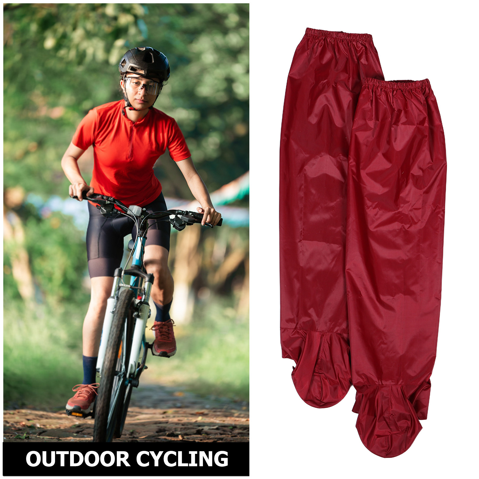 1Pair Waterproof Boot Covers M - Cycling Gear Rain avaliação e preço