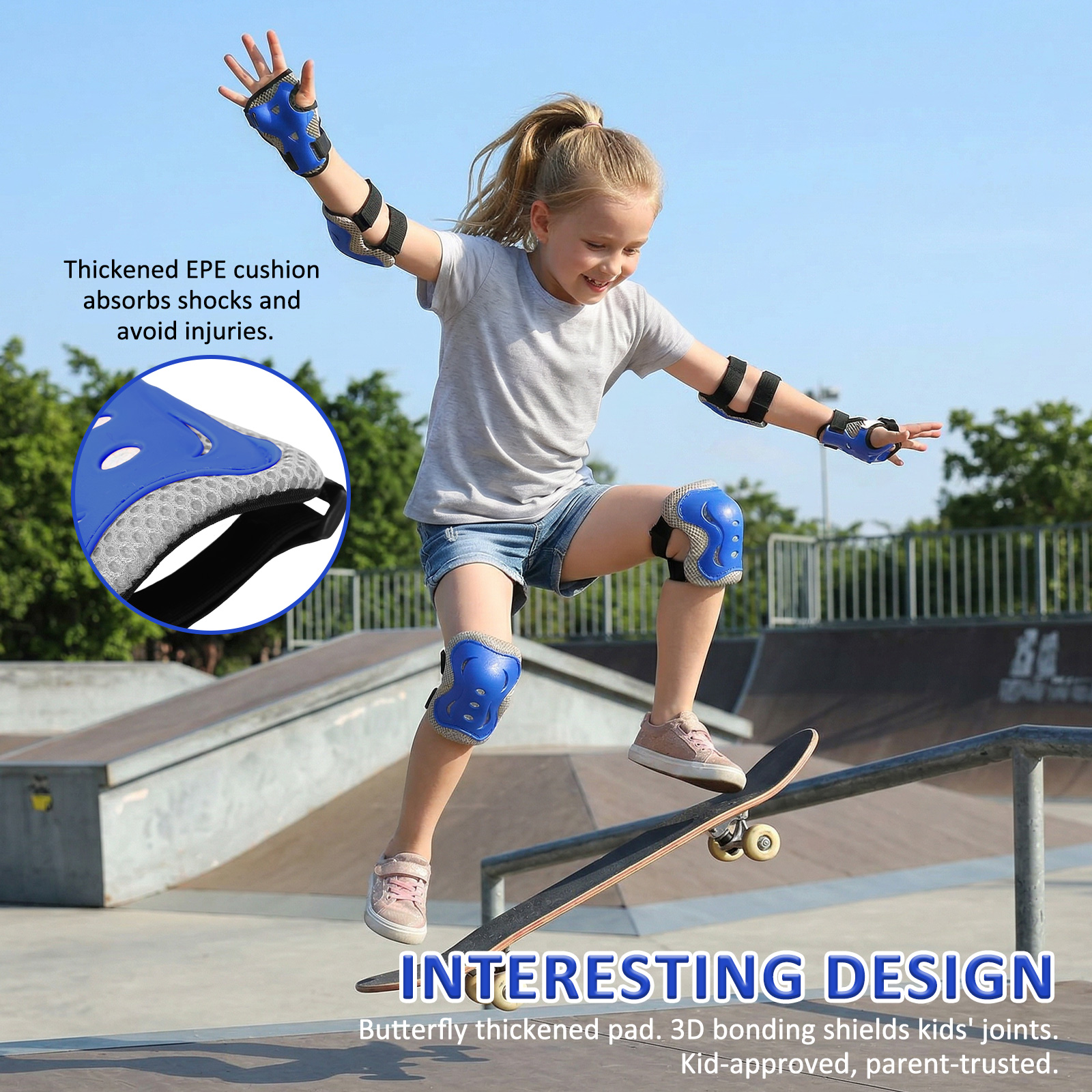 6 in 1 Knee Pads and Elbow Pad - Cycling Protective Gear Kids avaliação e preço