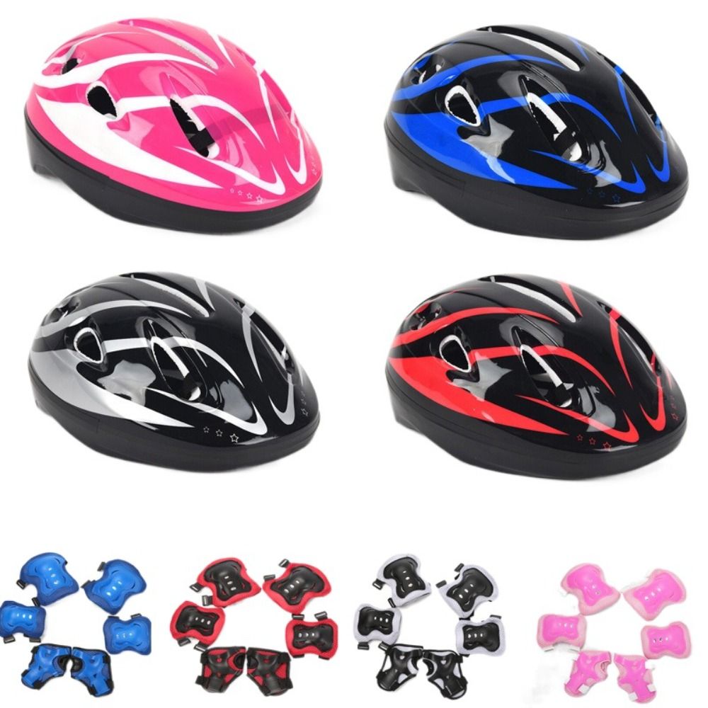 Kids Helmet Knee Elbow Pads Wr - Cycling Protective Gear Kids avaliação e preço