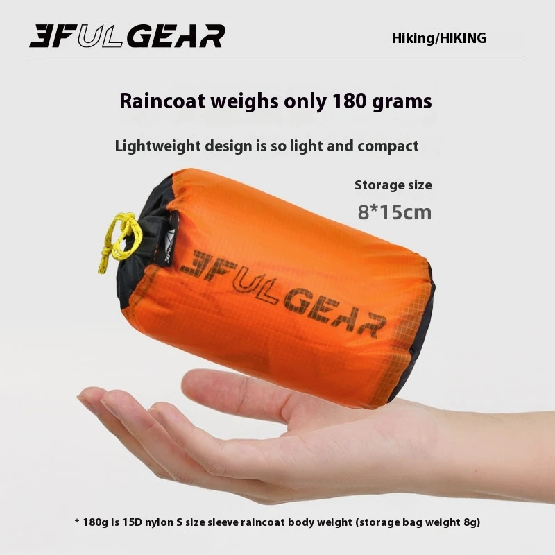 3F UL GEAR Zipper Raincoat 15D - Cycling Gear Rain avaliação e preço