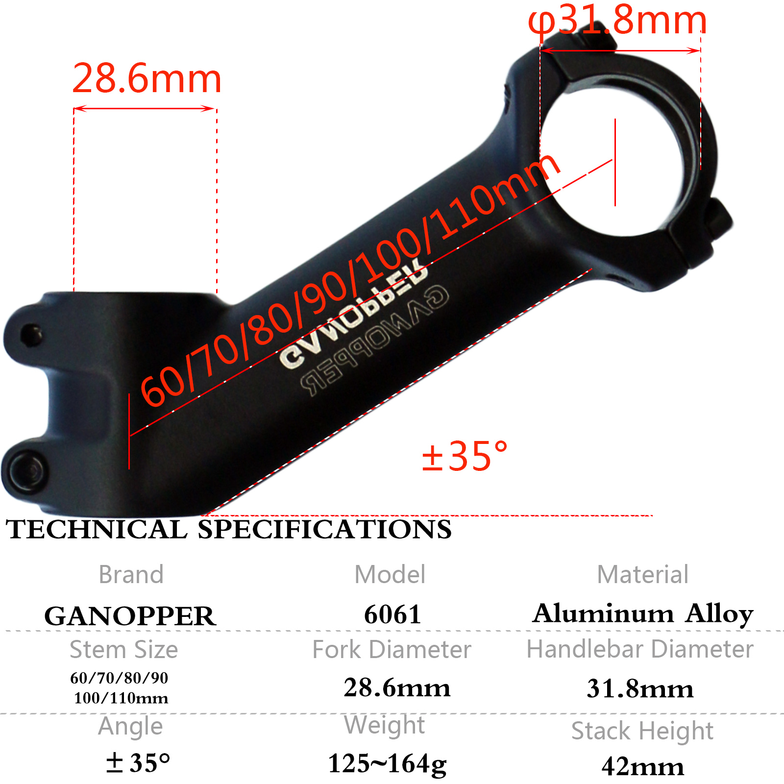 17 25 35 Degree Mountain Bike  - Bike Stem Riser avaliação e preço