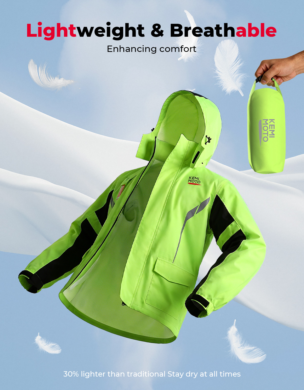 KEMIMOTO Unisex Waterproof Rai - Cycling Gear Rain avaliação e preço