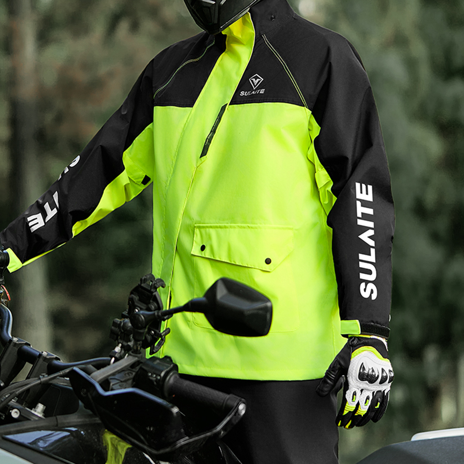 Motorcycle Rain Suit for Men & - Cycling Gear Rain avaliação e preço