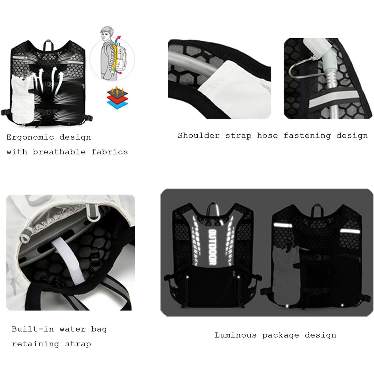 Reflective Running Hydration V - Reflective Cycling Vest avaliação e preço