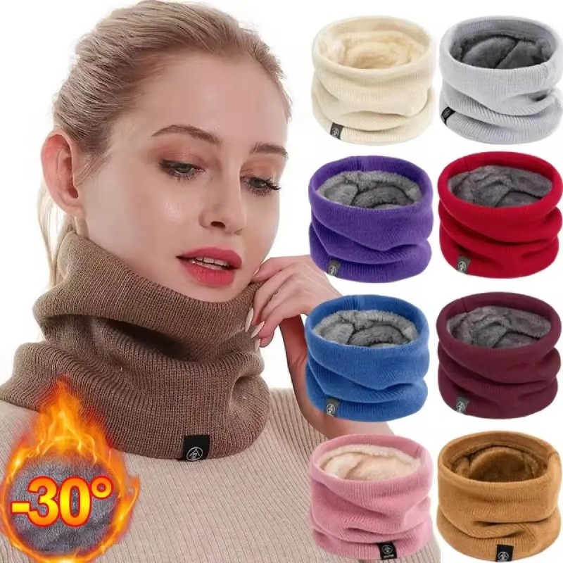 Solid Winter Plush Muffler Woo - Cycling Buff Neck Warmer avaliação e preço