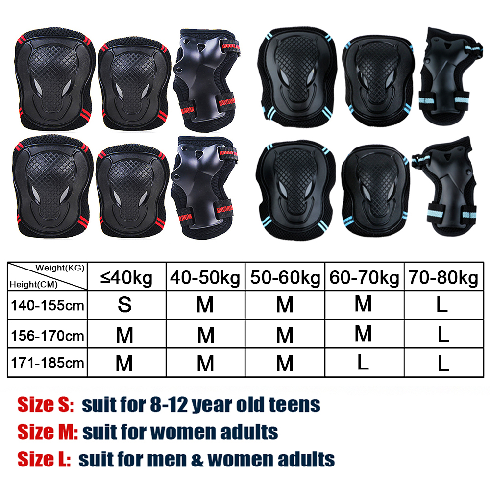 6Pcs/Set Sports Protective Gea - Cycling Protective Gear Kids avaliação e preço