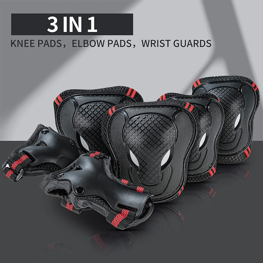 6Pcs/Set Sports Protective Gea - Cycling Protective Gear Kids avaliação e preço
