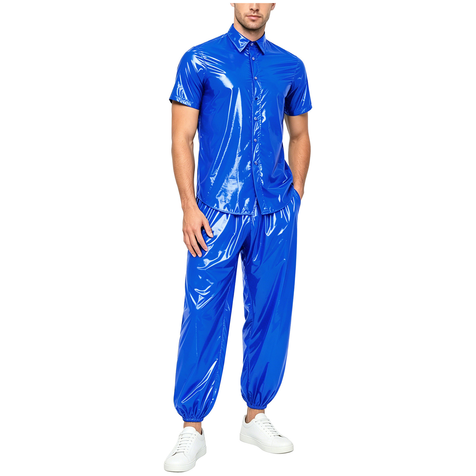Men Glossy Waterproof Shirt Pa - Cycling Gear Rain avaliação e preço