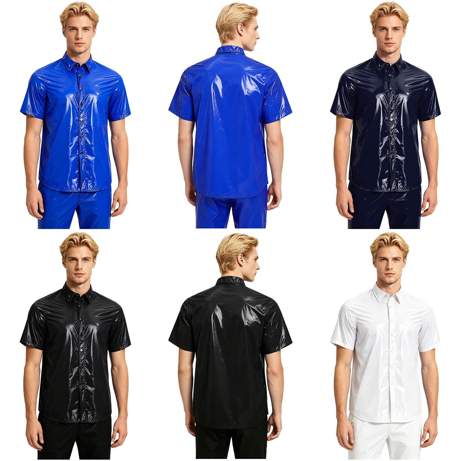 Men Glossy Waterproof Shirt Pa - Cycling Gear Rain avaliação e preço