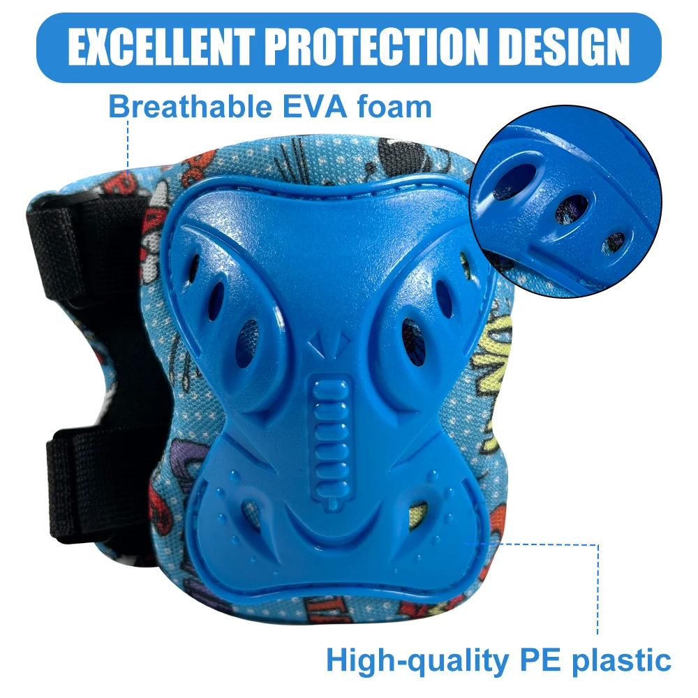 6Pcs Kids 3-12 Years Knee Elbo - Cycling Protective Gear Kids avaliação e preço